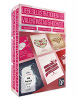 Liebesillustrationen für Valentinstag und Hochzeit Liebesillustrationen für Valentinstag und Hochzeit